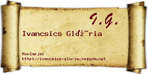 Ivancsics Glória névjegykártya