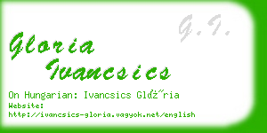 gloria ivancsics business card